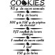 Sticker ingrédients pour cookies