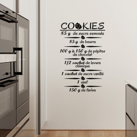 Sticker ingrédients pour cookies