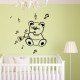 Sticker petit ours musicien