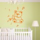 Sticker petit ours musicien