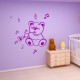 Sticker petit ours musicien