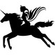 Sticker chevalier au galop