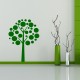 Sticker arbre avec des feuillles rondes