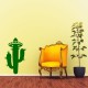 Sticker sombrero sur un cactus
