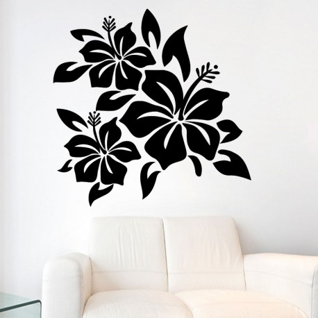 Sticker hibiscus en graphique