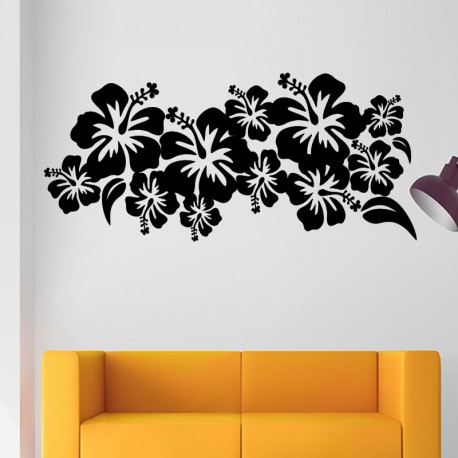 Sticker pack d'hibiscus en déco