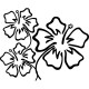 Sticker hibiscus en décoration