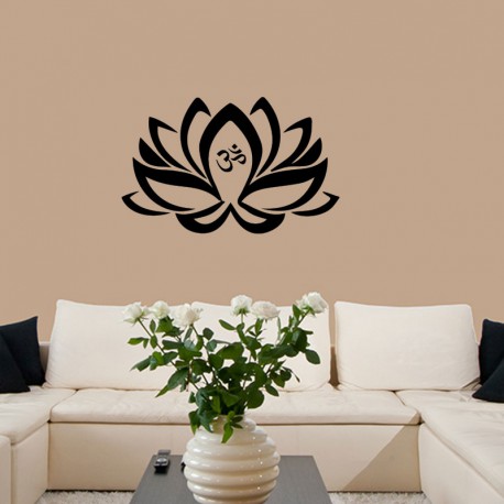 Sticker lotus en style