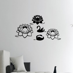 Sticker lotus et cygne