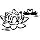 Sticker lotus et signes en coeur