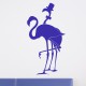 Sticker couple de flamants roses