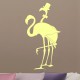 Sticker couple de flamants roses