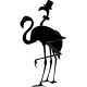 Sticker couple de flamants roses