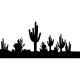 Sticker paysage de cactus