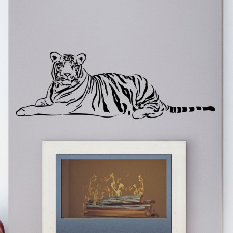 Sticker tigre couché