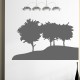 Sticker paysage d'arbres