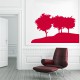 Sticker paysage d'arbres