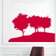 Sticker paysage d'arbres