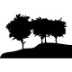 Sticker paysage d'arbres