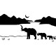 Sticker troupeau d'éléphants