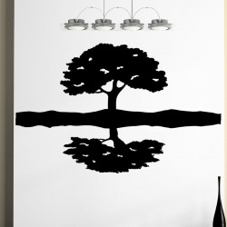 Sticker design arbre et son reflet