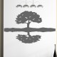 Sticker design arbre et son reflet