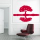 Sticker design arbre et son reflet