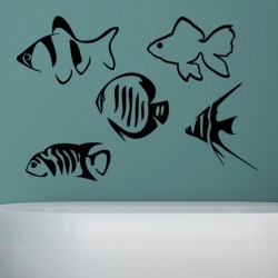 Sticker différentes espèces de poissons