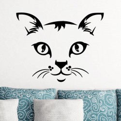 Sticker design tête de chat