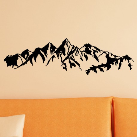 Sticker vue sur des montagnes en chaînes
