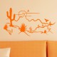 Sticker vue sur le desert et les cactus