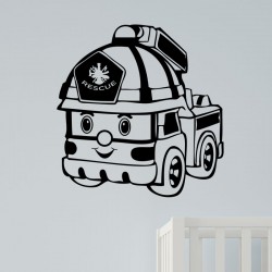 Sticker camion de pompier amusant