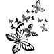 Sticker jolies papillons
