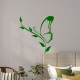 Sticker papillon sur une tige de plante