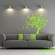 Sticker arbre en feuilles papillons