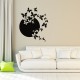 Sticker papillon en pleine lune