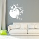 Sticker papillon en pleine lune