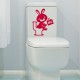 Sticker lapin au toilette