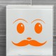 Sticker design visage au moustache