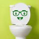 Sticker visage marrant  avec des lunettes