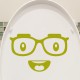 Sticker visage marrant  avec des lunettes