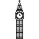 Sticker big ben en briques