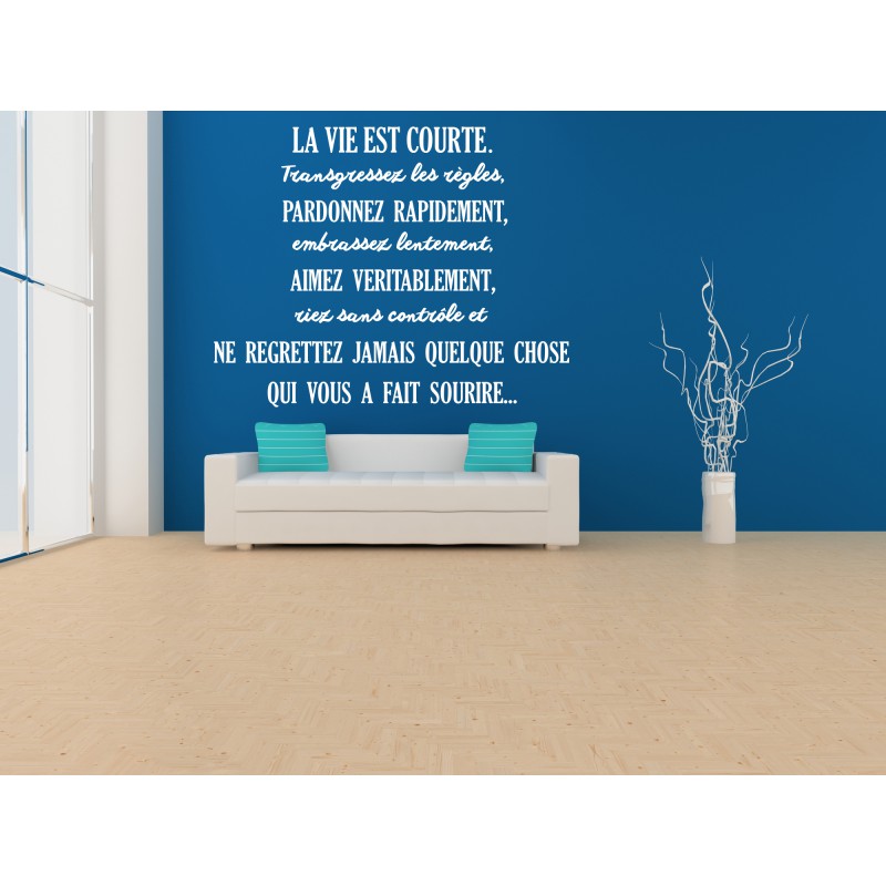 Sticker Les principes de la vie pas cher - Stickers Citations discount - stickers  muraux - madeco-stickers