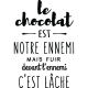 Sticker le chocolat est notre ennemi