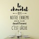 Sticker le chocolat est notre ennemi