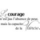 Sticker le courage n'est pas l'absence de peur