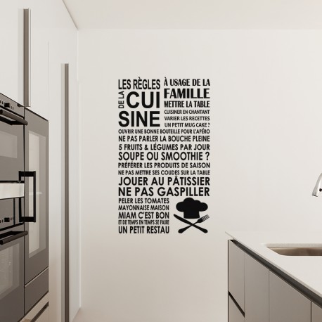 Sticker mural Les règles de la cuisine – CUISINE AU TOP