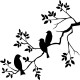 Sticker 3 colibris sur une branche