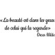 Sticker La bauté – Oscar Wilde