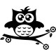 Sticker petiit hibou amusant